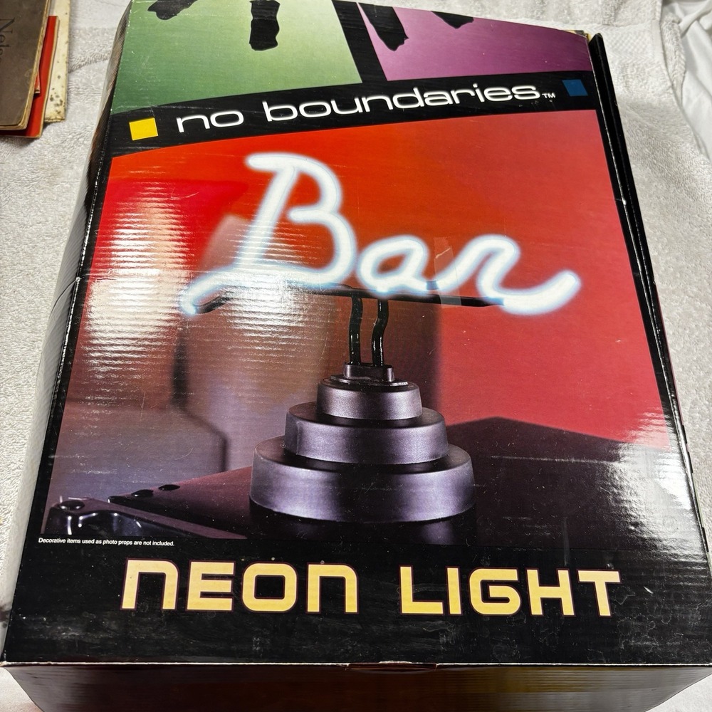 Bar‎ Script Neon Sculpture by No Boundaries Blue/White Works Man Cave Garage